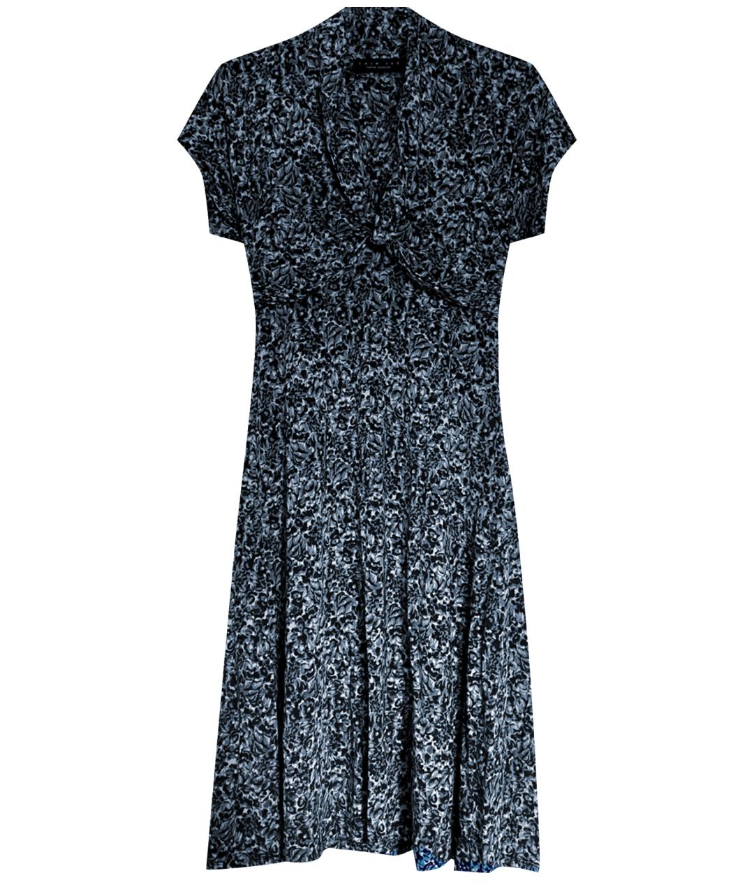 TWIN-SET Синее вискозное коктейльное платье, фото 7