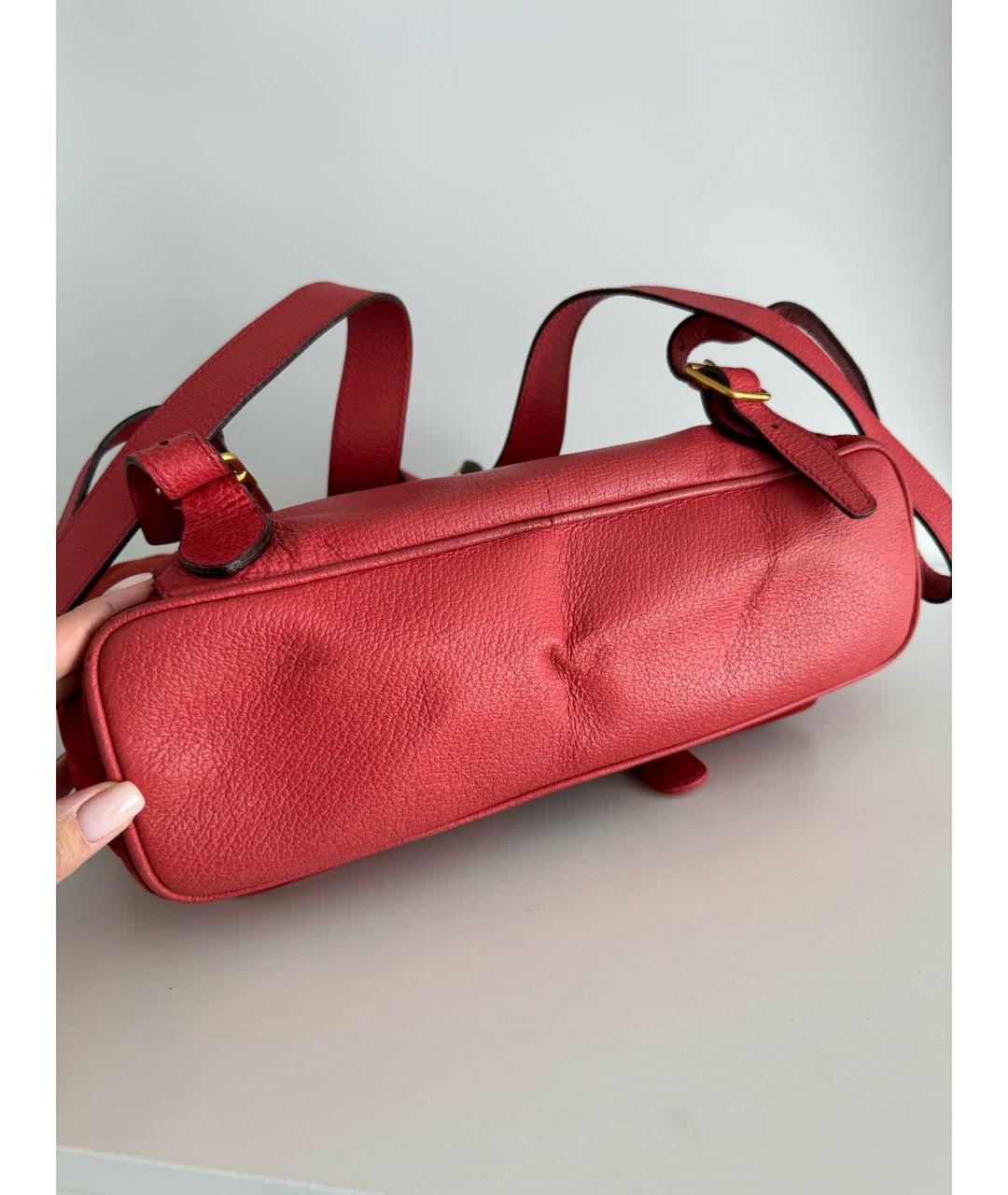 GUCCI Красный замшевый рюкзак, фото 7