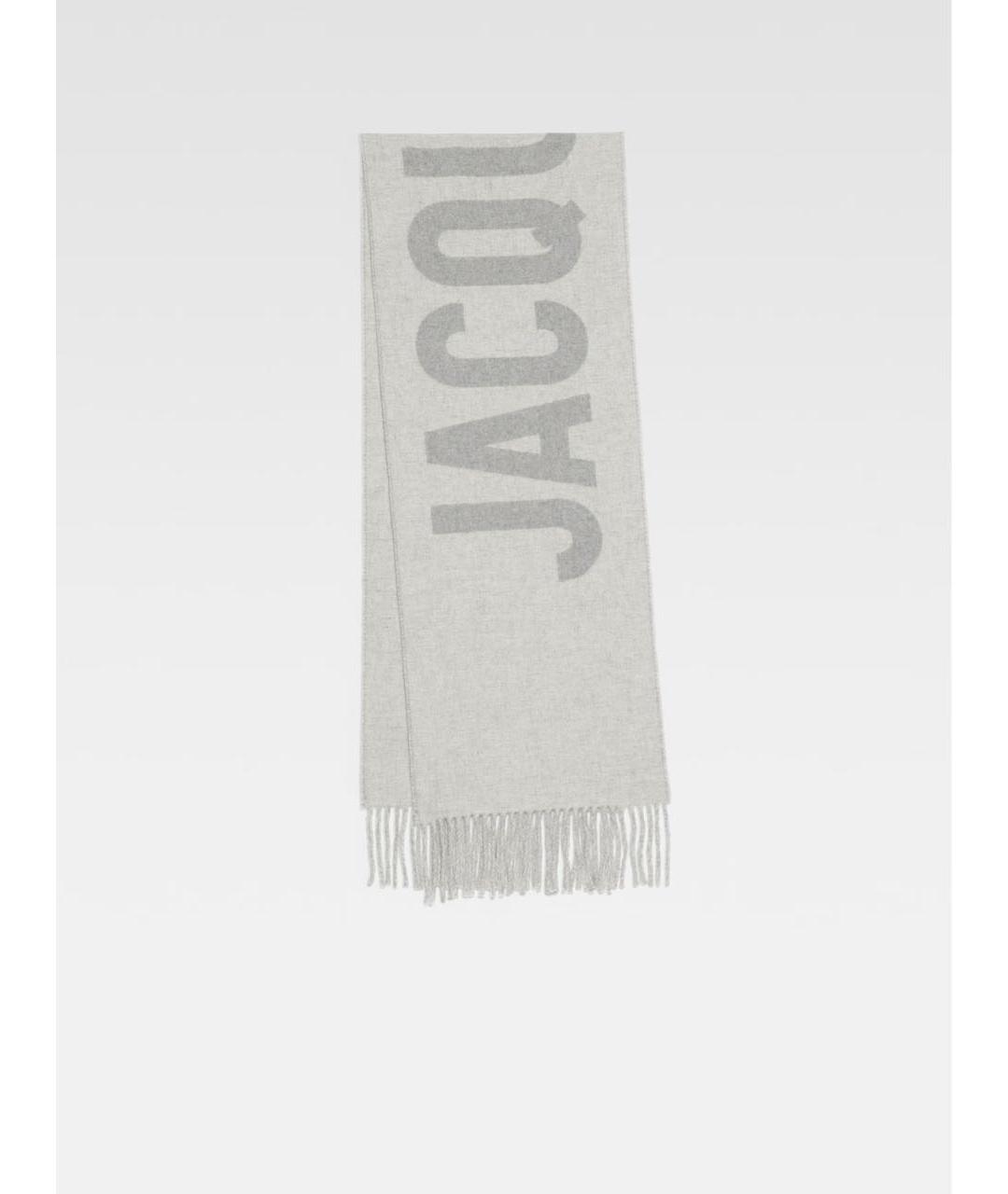 JACQUEMUS Серый шерстяной шарф, фото 4
