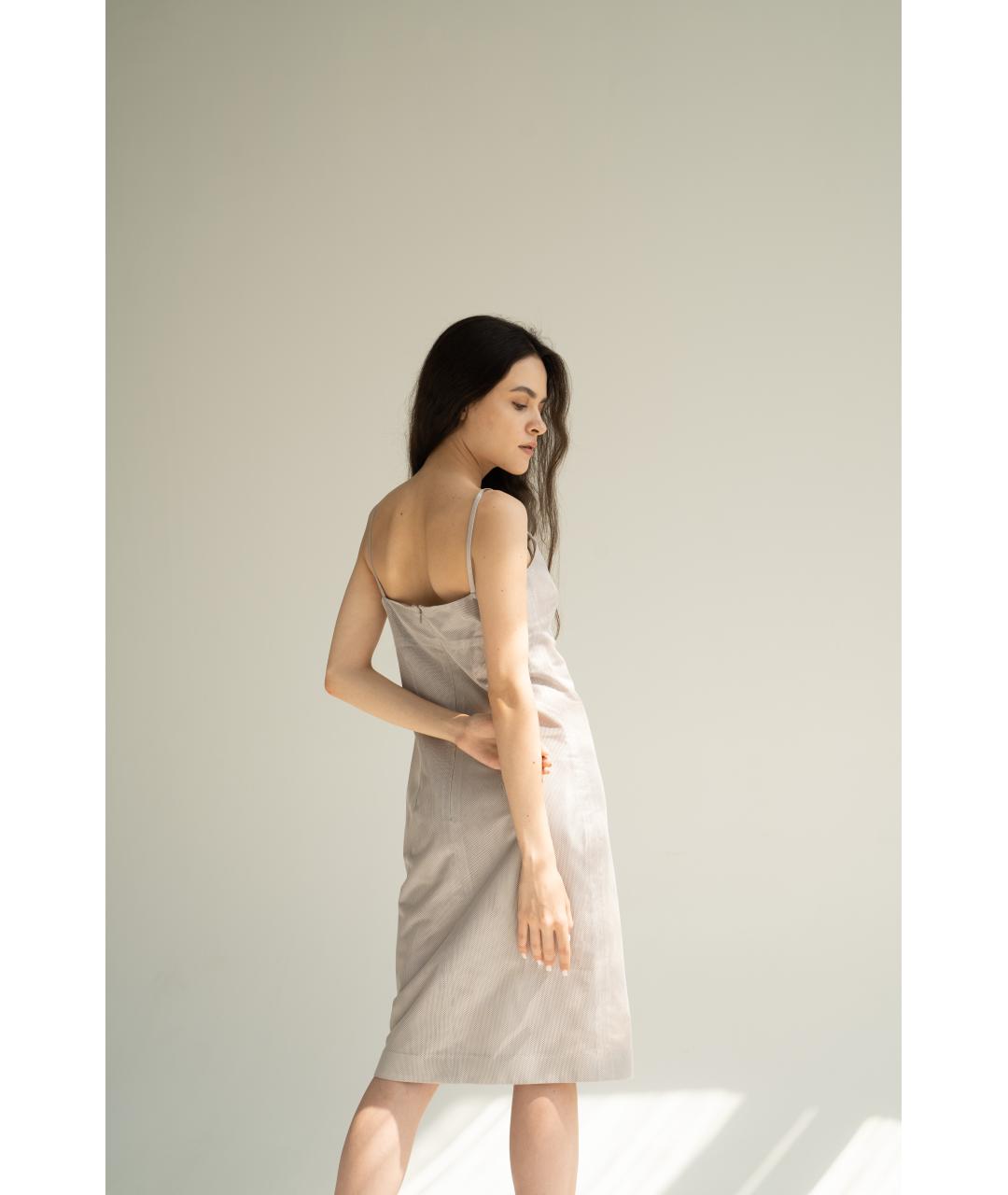 CHANEL Серебряное полиэстеровое повседневное платье, фото 4