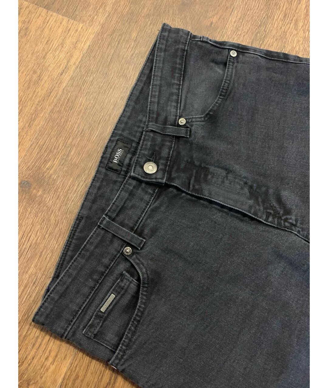 HUGO BOSS Антрацитовые хлопко-эластановые джинсы скинни, фото 4