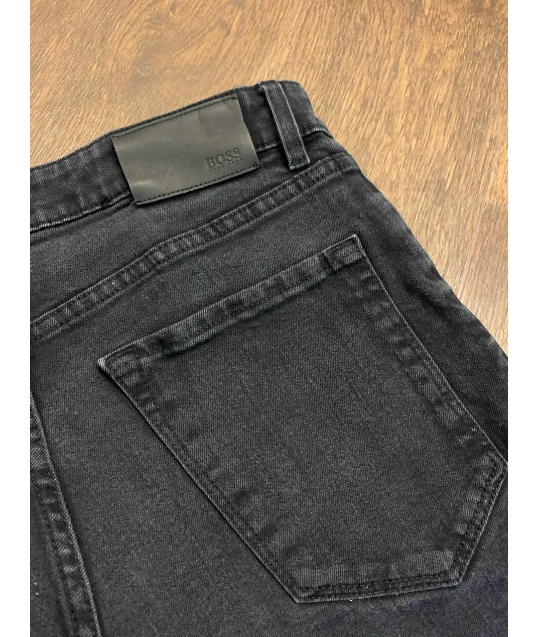 HUGO BOSS Антрацитовые хлопко-эластановые джинсы скинни, фото 7
