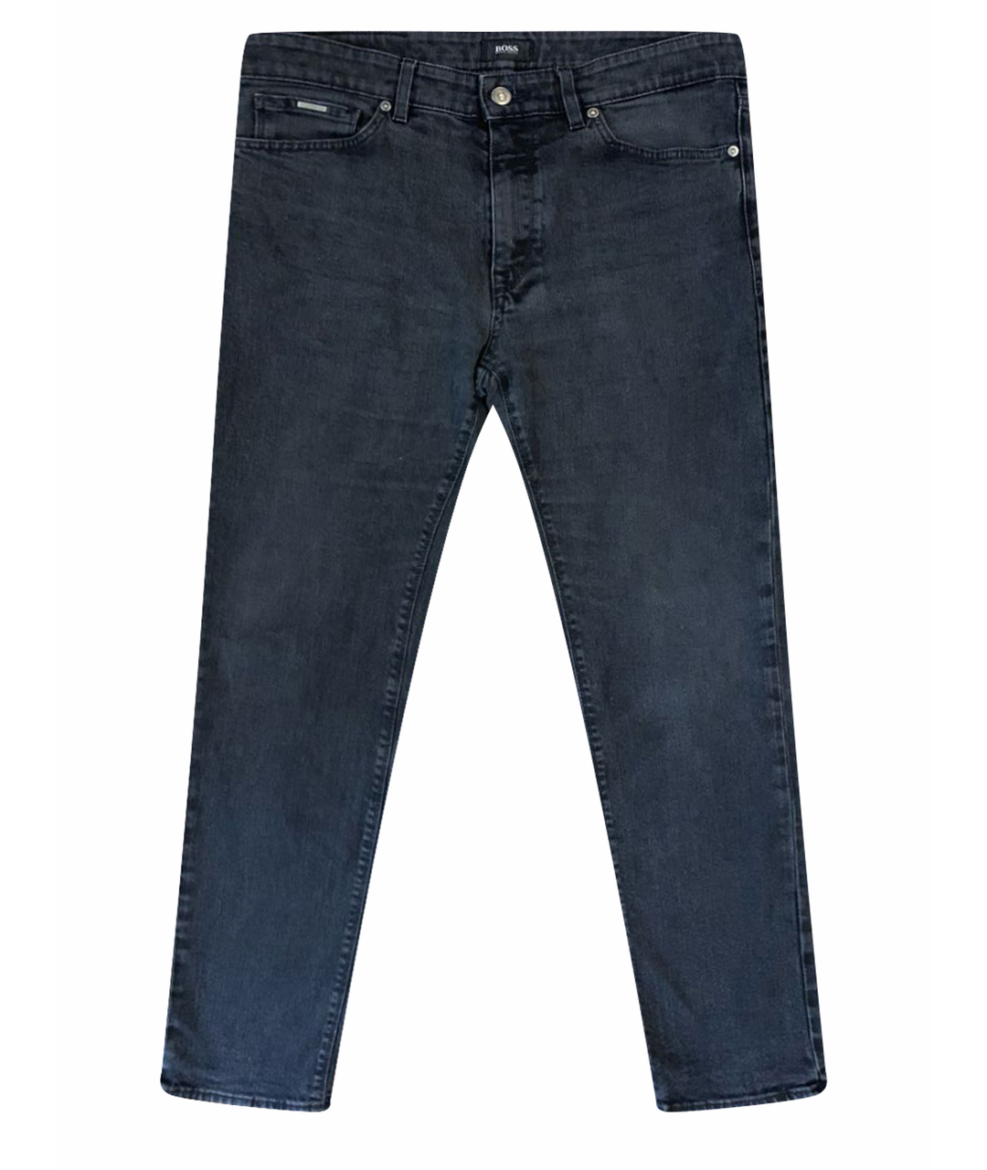 HUGO BOSS Антрацитовые хлопко-эластановые джинсы скинни, фото 1