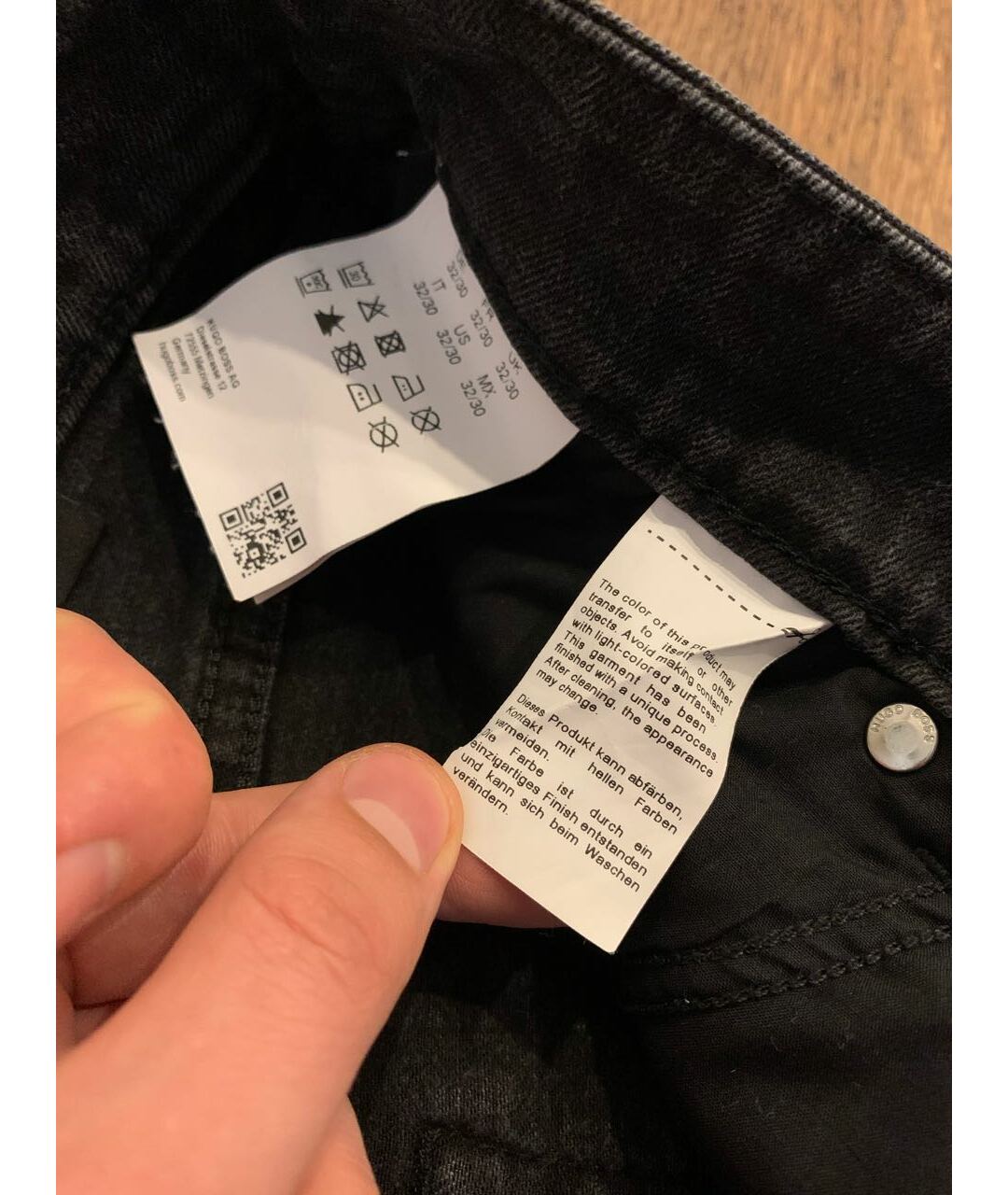 HUGO BOSS Антрацитовые хлопко-эластановые джинсы скинни, фото 8