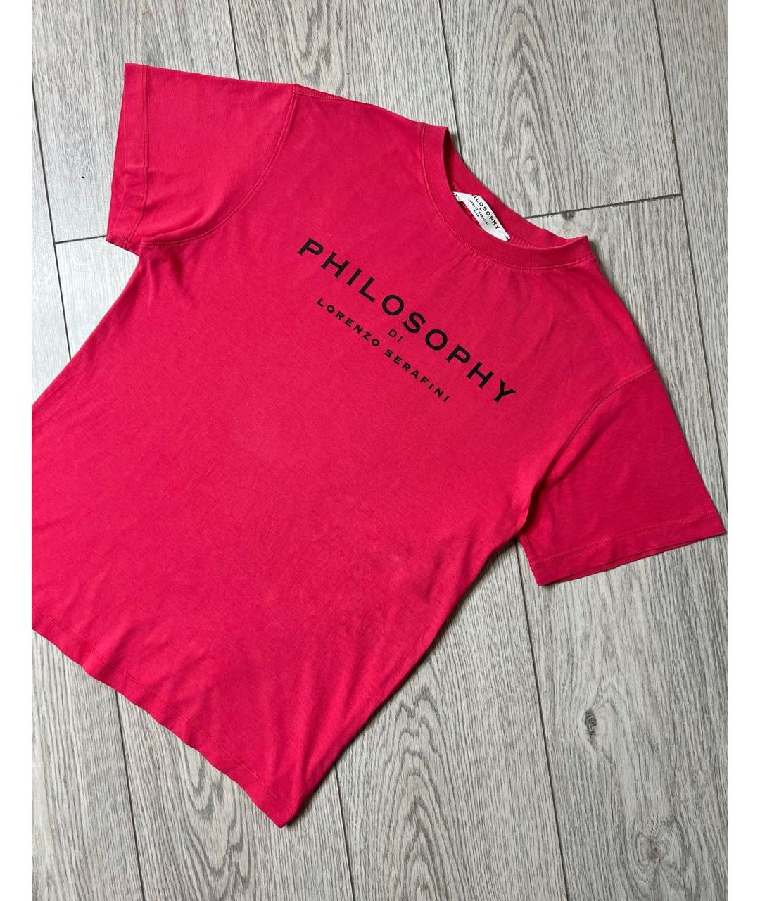 PHILOSOPHY DI LORENZO SERAFINI Розовый хлопковый детская футболка / топ, фото 2