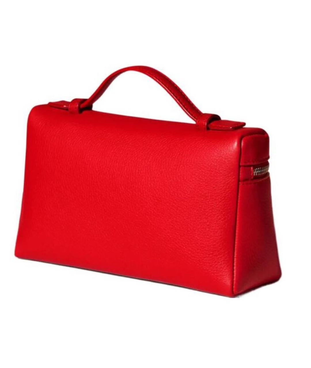 LORO PIANA Красная сумка с короткими ручками, фото 3