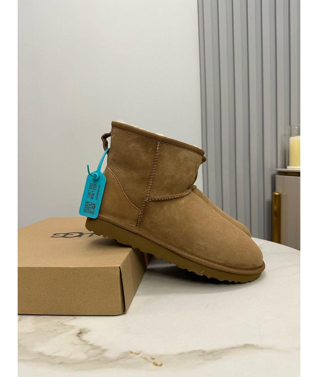 UGG AUSTRALIA Коричневые замшевые полусапоги, фото 6