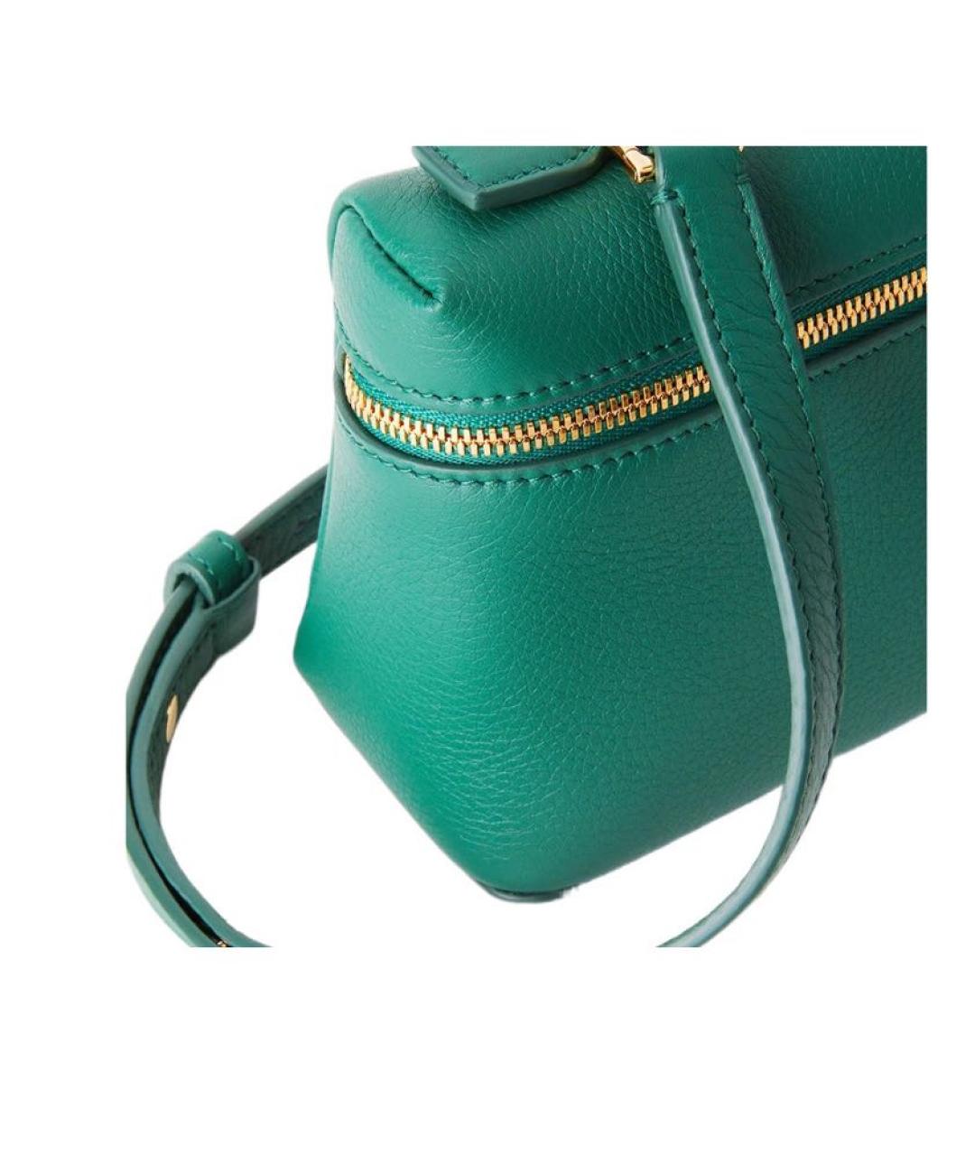 LORO PIANA Зеленая сумка с короткими ручками, фото 3