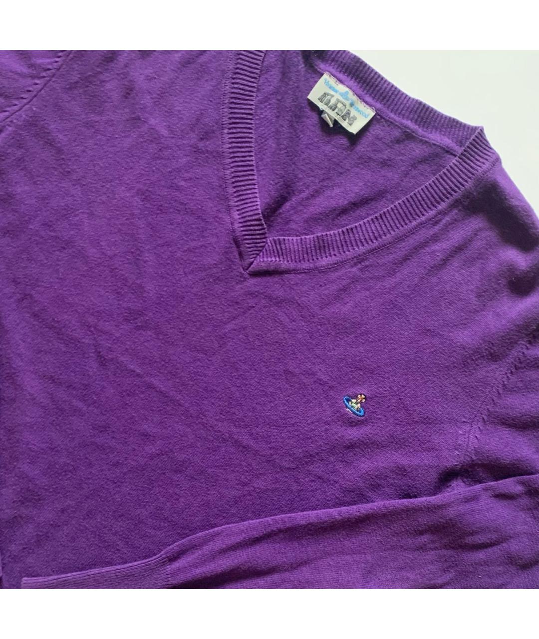 VIVIENNE WESTWOOD Фиолетовый хлопковый джемпер / свитер, фото 2