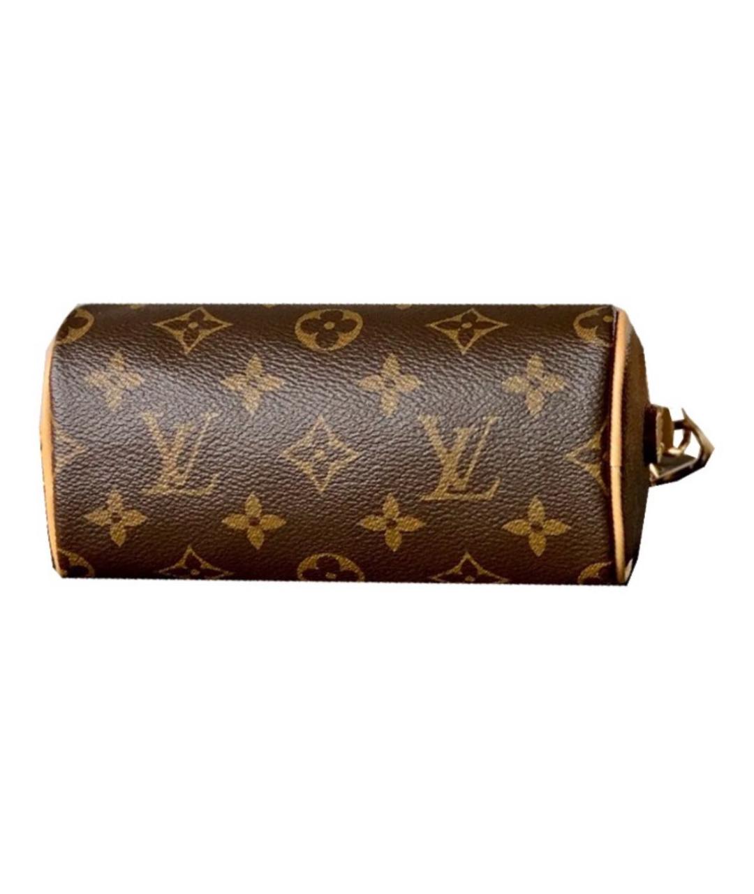 LOUIS VUITTON Коричневая кожаная сумка с короткими ручками, фото 5