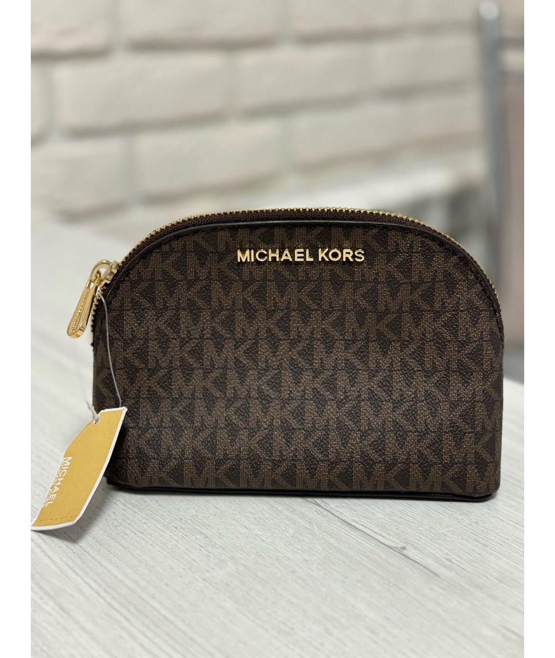 MICHAEL KORS Коричневая косметичка, фото 9