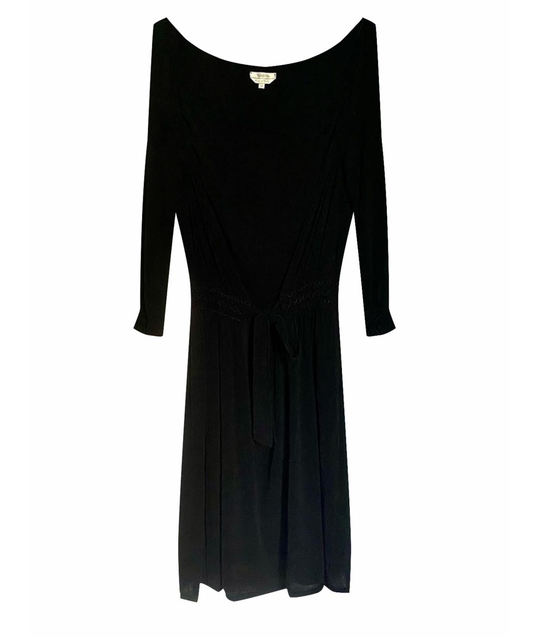 MAX MARA Черное вискозное повседневное платье, фото 1