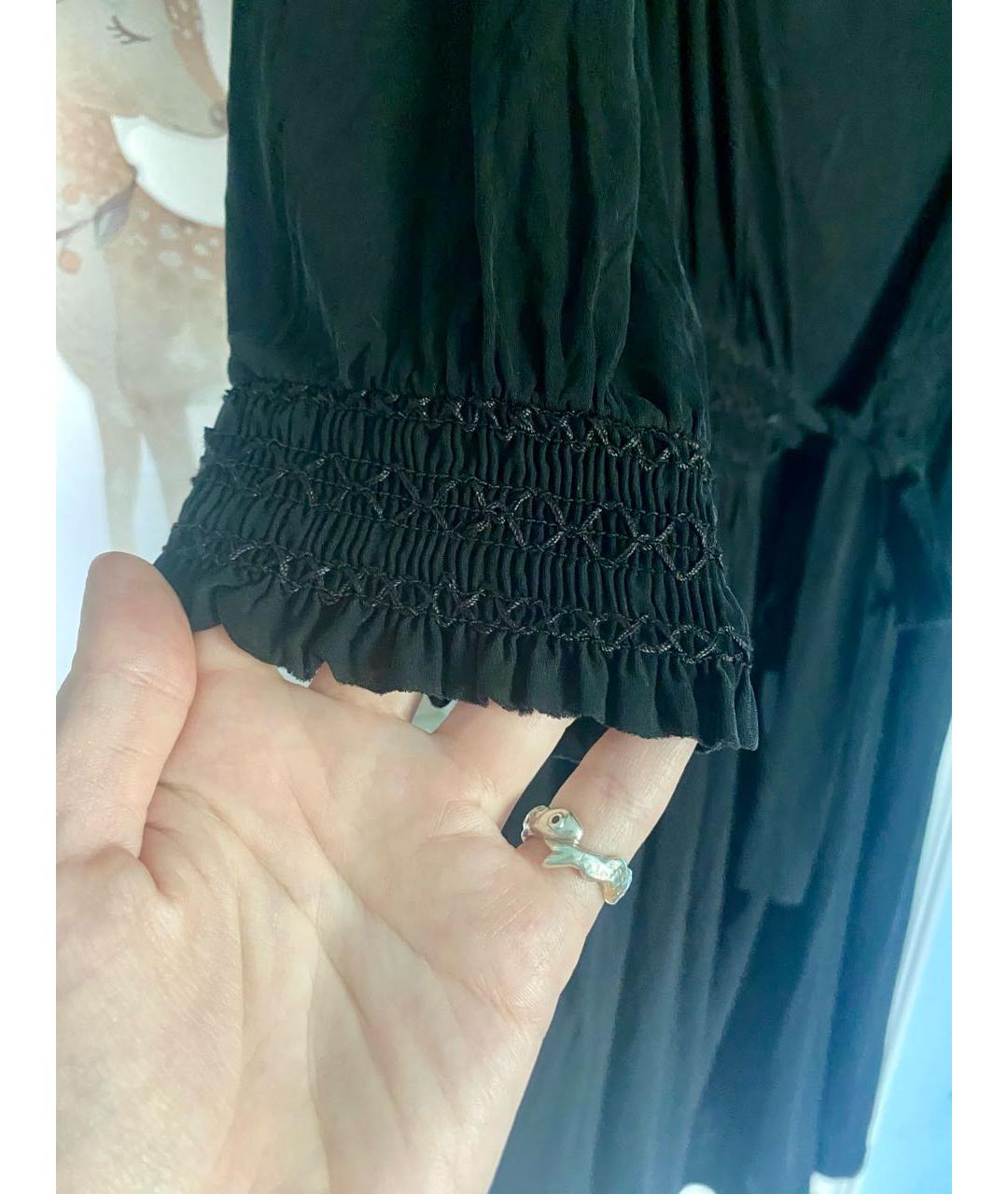 MAX MARA Черное вискозное повседневное платье, фото 2