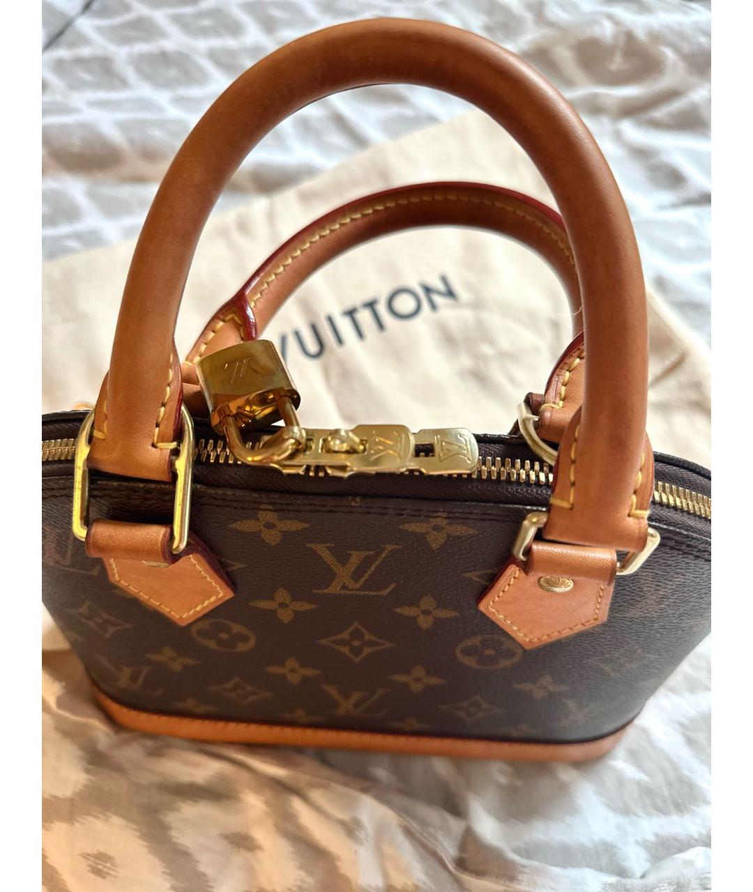 LOUIS VUITTON Коричневая сумка с короткими ручками, фото 5