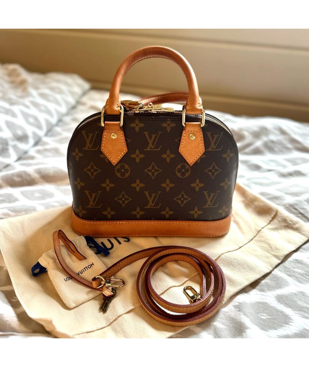 LOUIS VUITTON Коричневая сумка с короткими ручками, фото 3