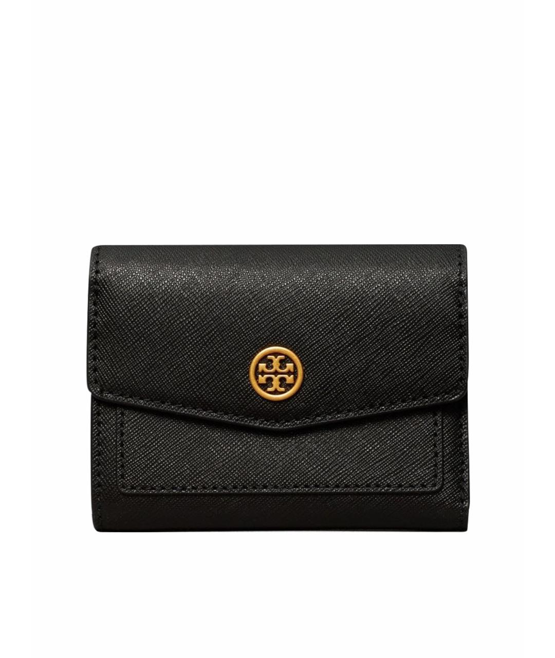 TORY BURCH Черный кожаный кошелек, фото 1