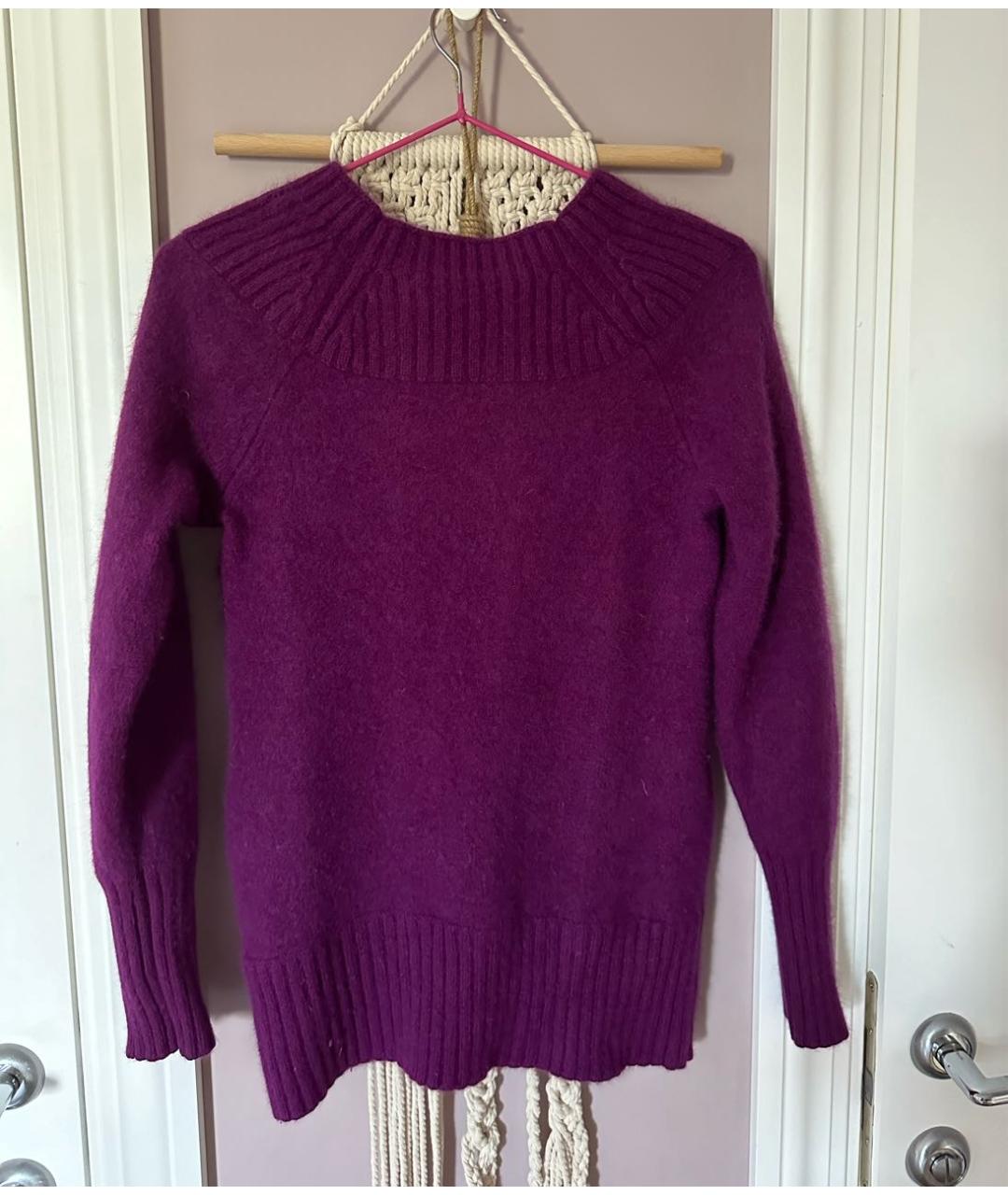 ARMANI EXCHANGE Фиолетовый шерстяной джемпер / свитер, фото 2