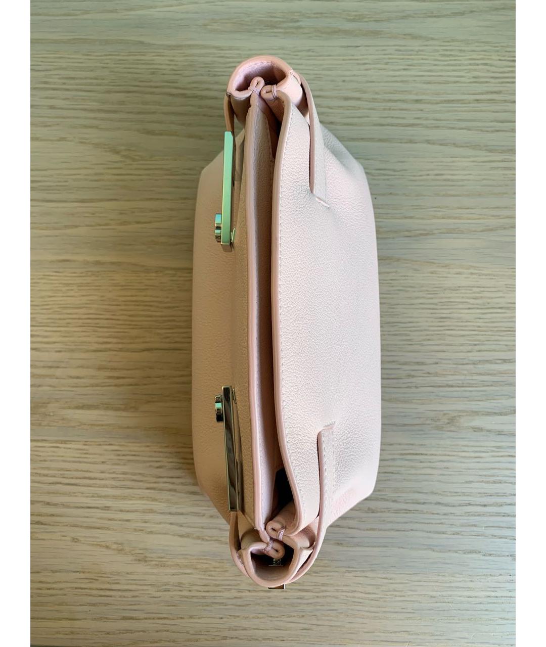 SALVATORE FERRAGAMO Розовая кожаная сумка через плечо, фото 5
