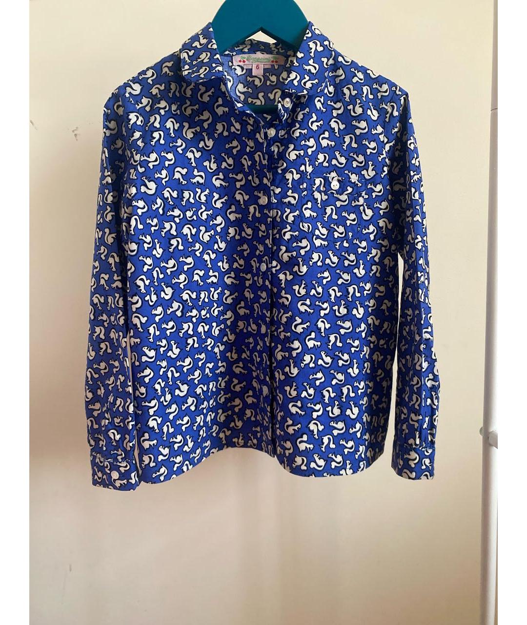 BONPOINT Синяя хлопковая рубашка/блузка, фото 5