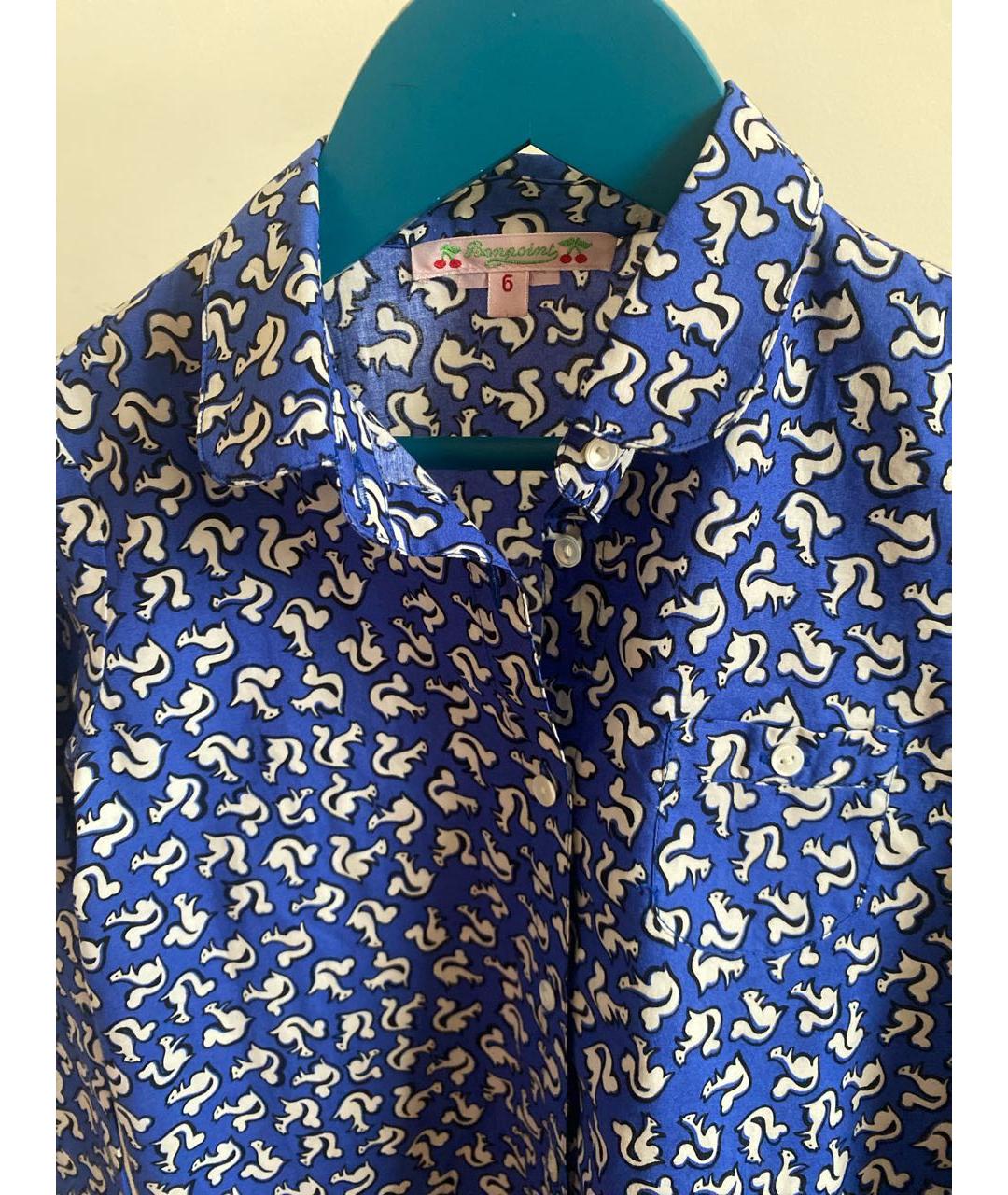 BONPOINT Синяя хлопковая рубашка/блузка, фото 3