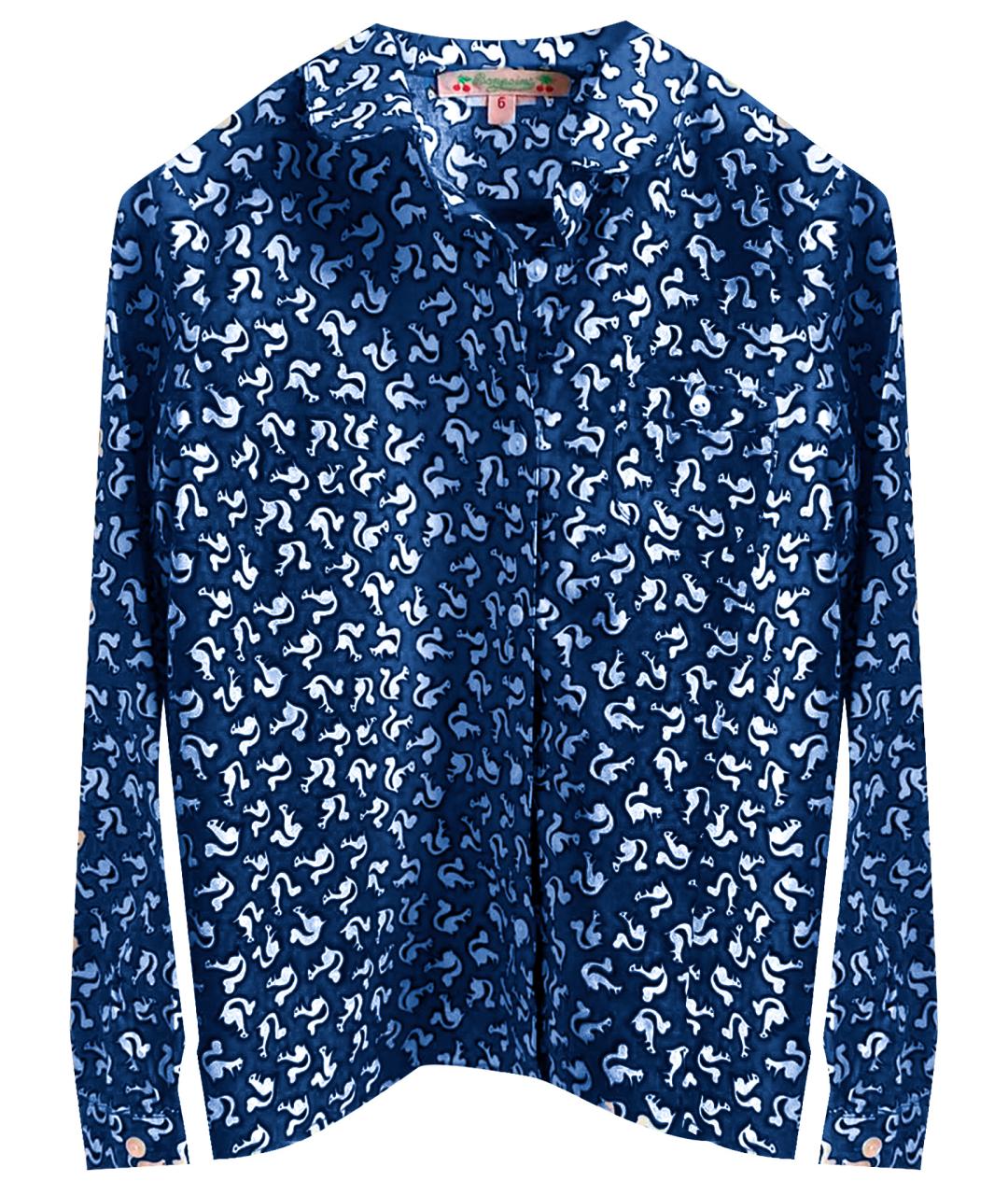 BONPOINT Синяя хлопковая рубашка/блузка, фото 1