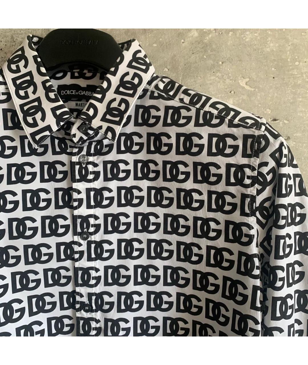 DOLCE&GABBANA Белая хлопковая кэжуал рубашка, фото 3