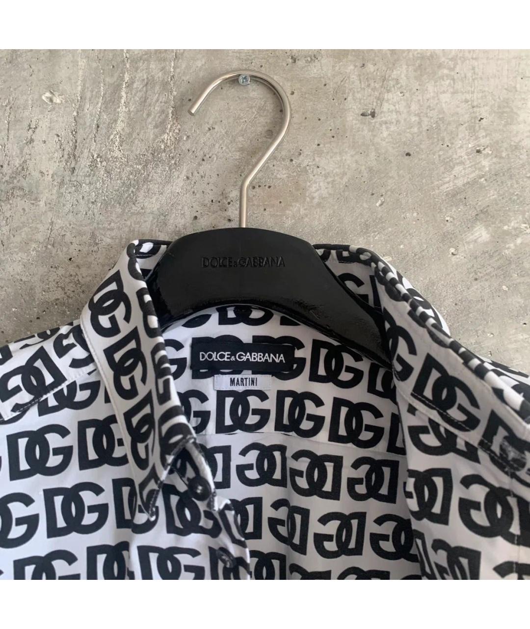 DOLCE&GABBANA Белая хлопковая кэжуал рубашка, фото 5