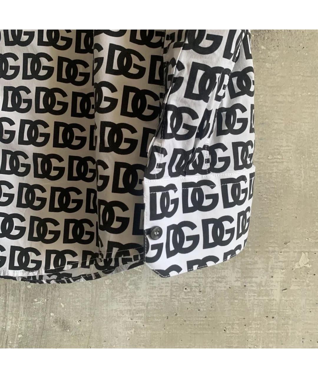 DOLCE&GABBANA Белая хлопковая кэжуал рубашка, фото 4