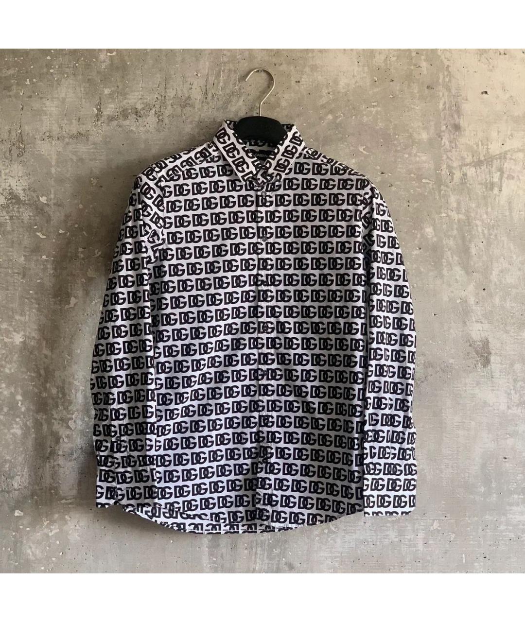 DOLCE&GABBANA Белая хлопковая кэжуал рубашка, фото 9