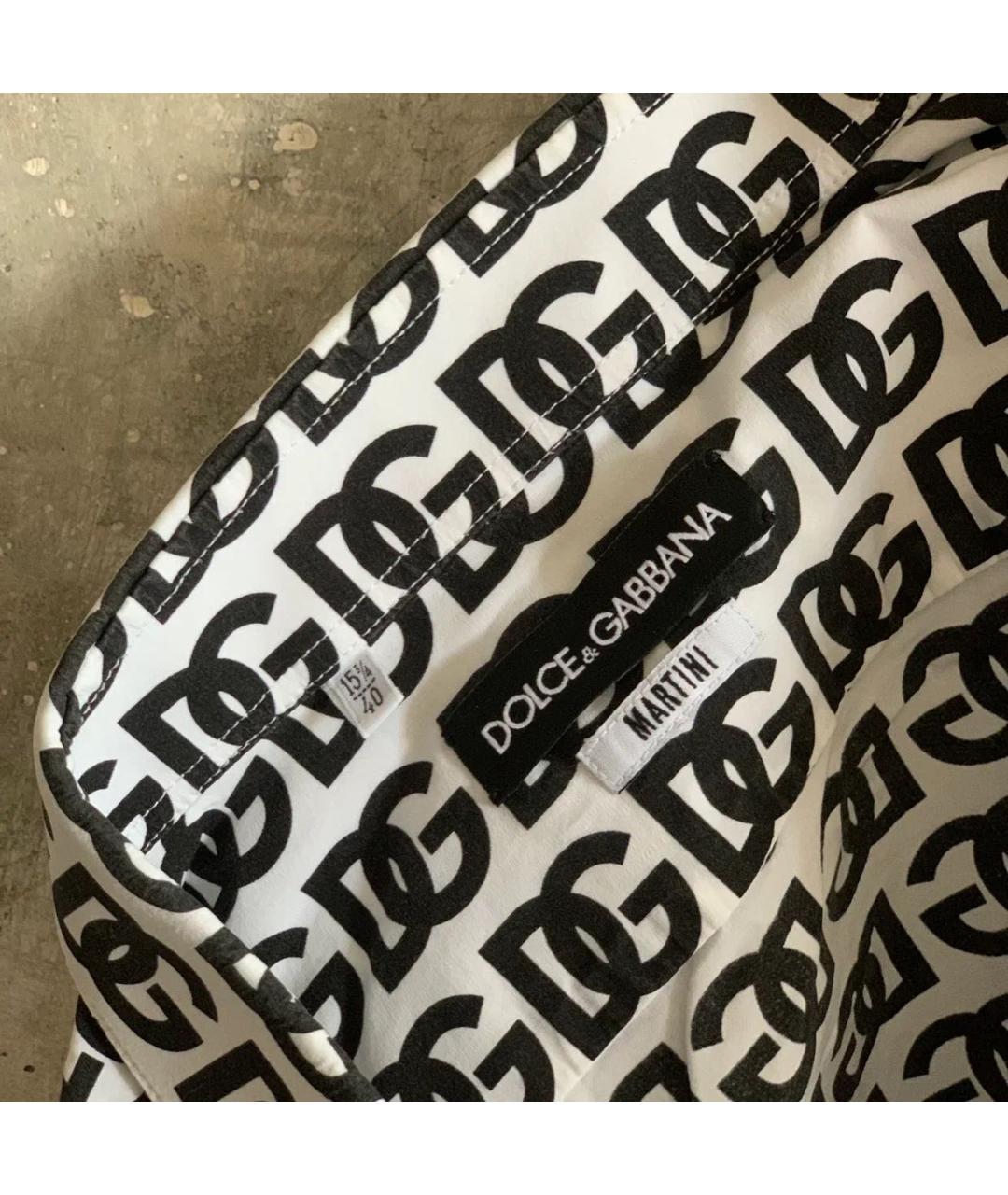 DOLCE&GABBANA Белая хлопковая кэжуал рубашка, фото 7