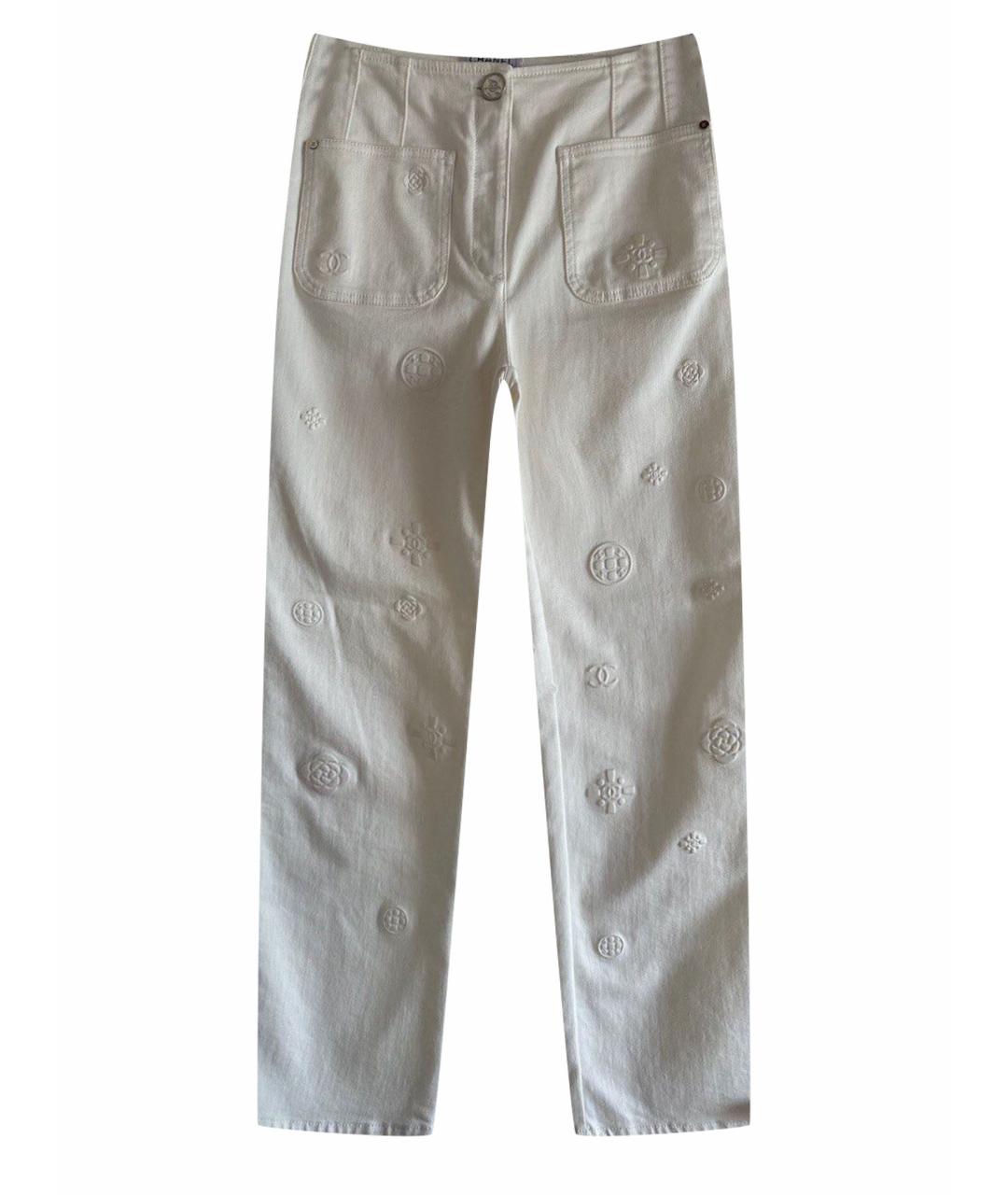 CHANEL Белые прямые джинсы, фото 1