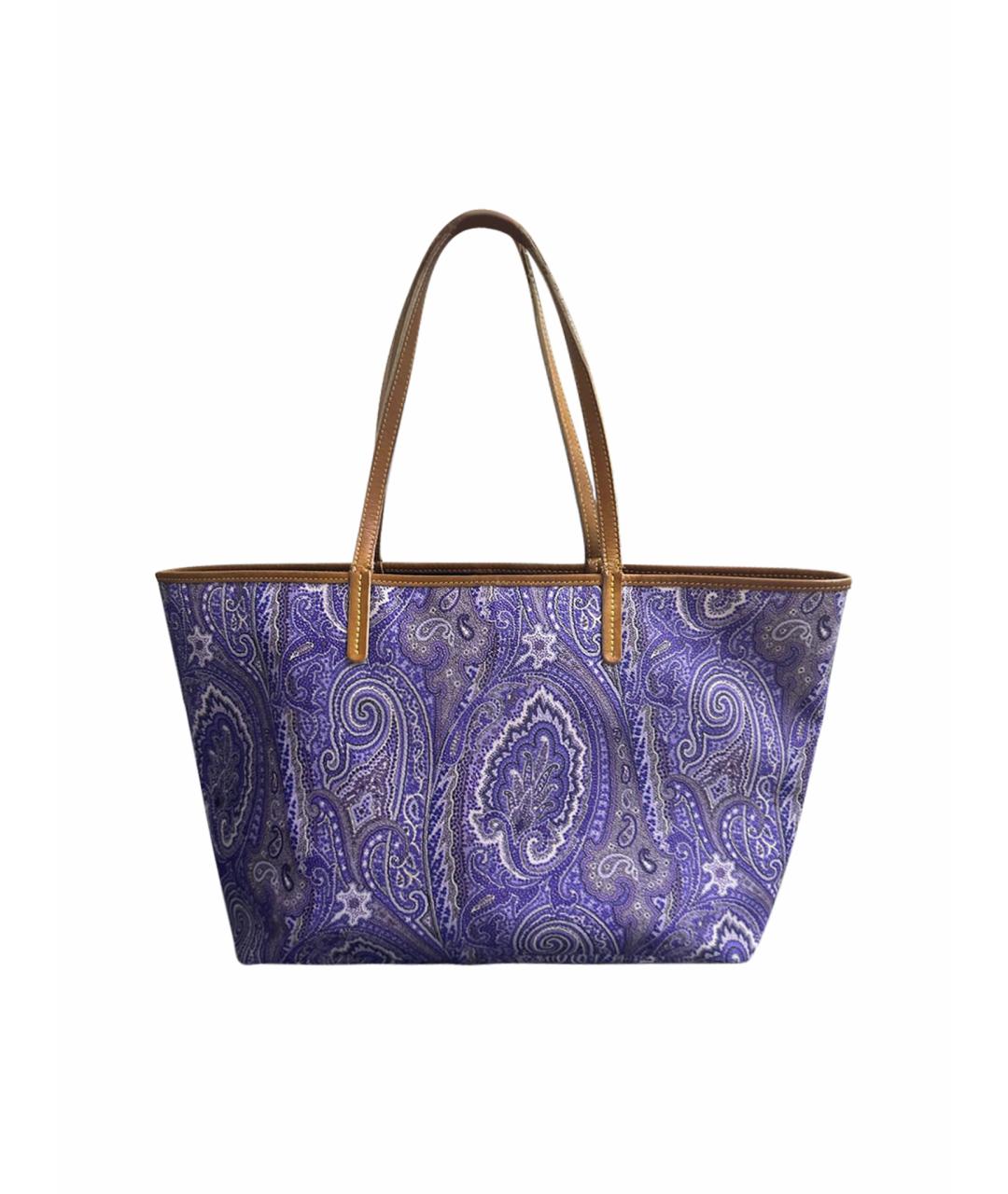 ETRO Фиолетовая кожаная пляжная сумка, фото 1