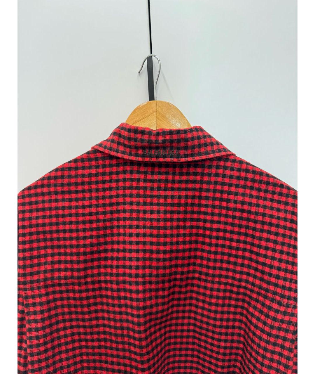 BALENCIAGA Красная хлопковая кэжуал рубашка, фото 4