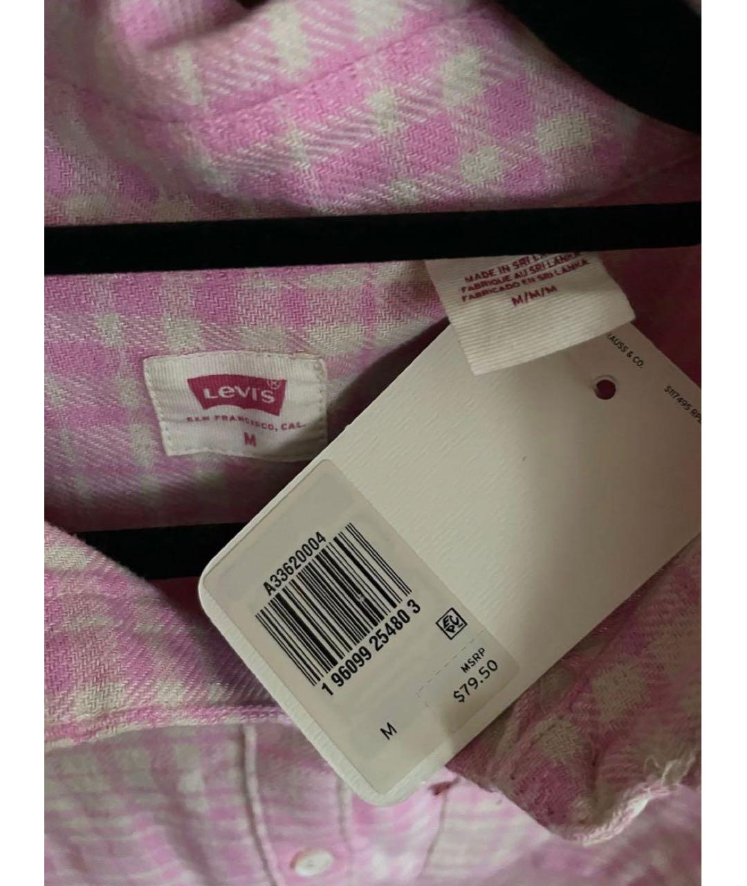 LEVI'S Розовая хлопковая рубашка, фото 2