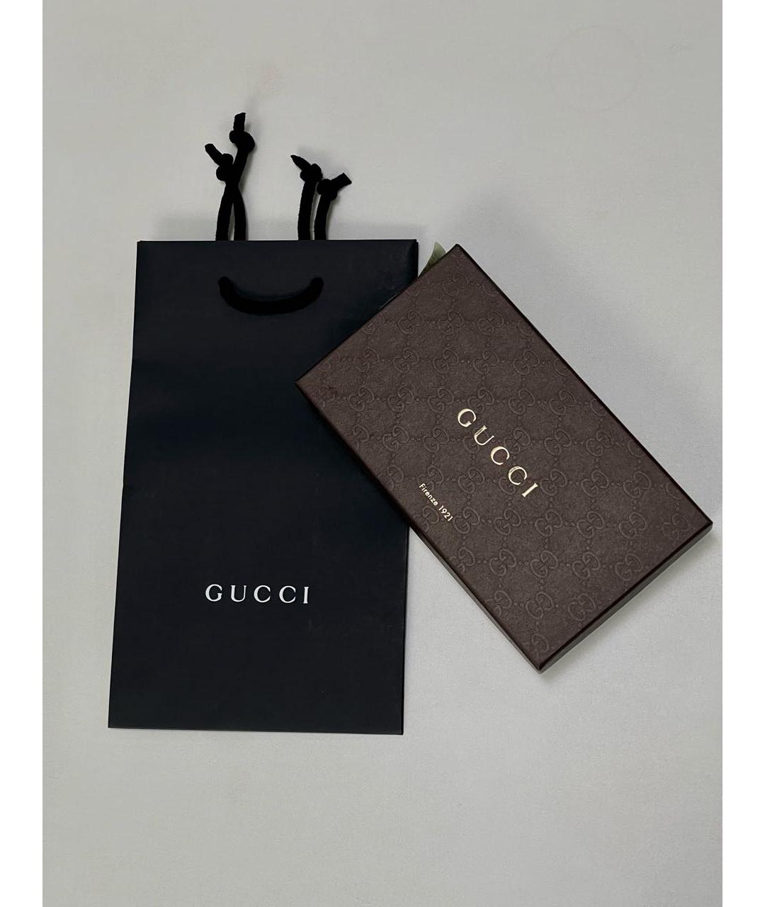 GUCCI Бордовый кожаный кошелек, фото 5