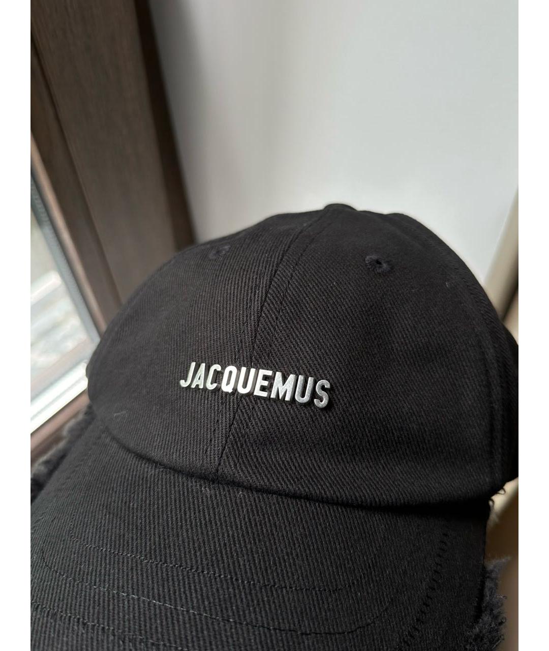 JACQUEMUS Черная хлопковая кепка, фото 4