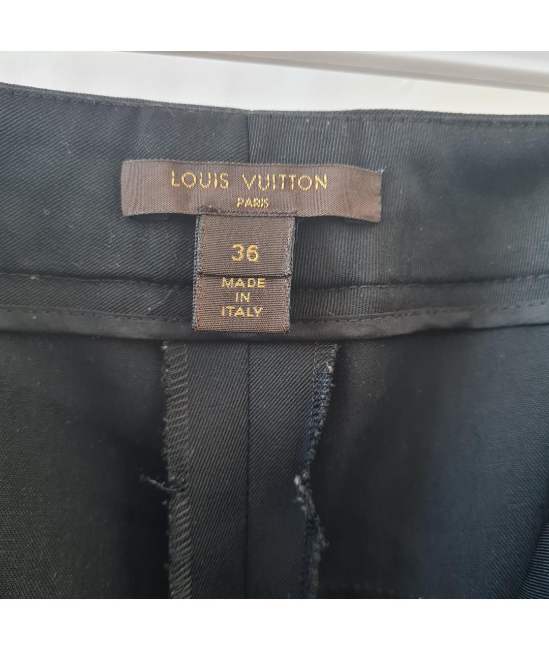 LOUIS VUITTON Черные шерстяные брюки узкие, фото 5