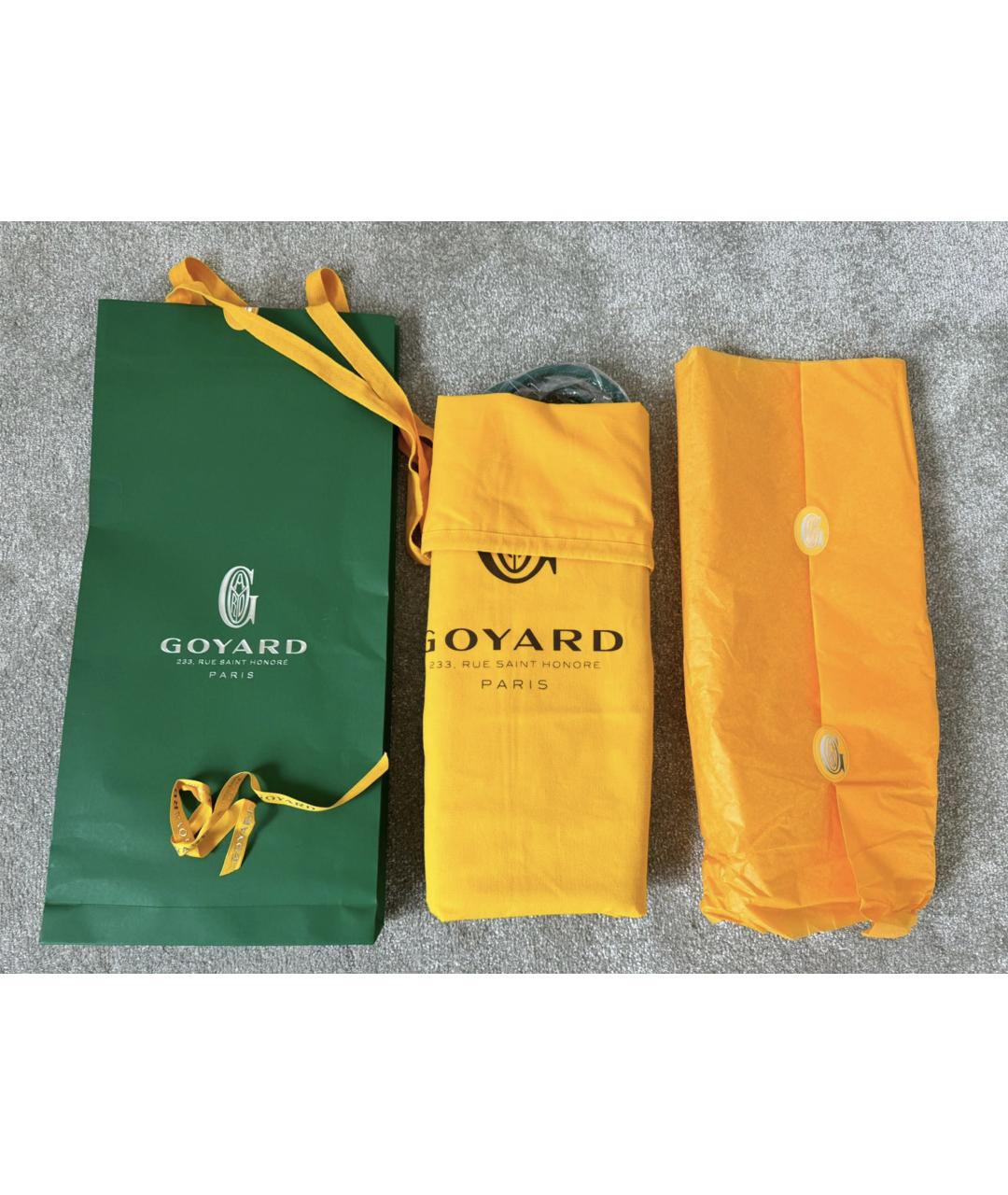 GOYARD Зеленая кожаная сумка тоут, фото 3