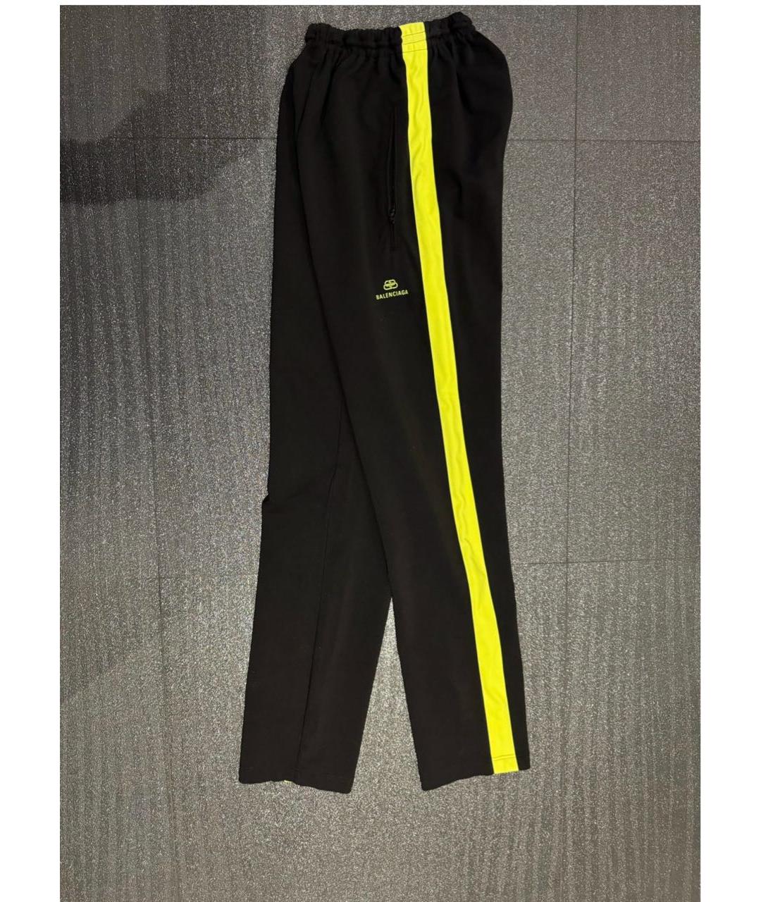 BALENCIAGA Черные хлопко-эластановые спортивные брюки и шорты, фото 2