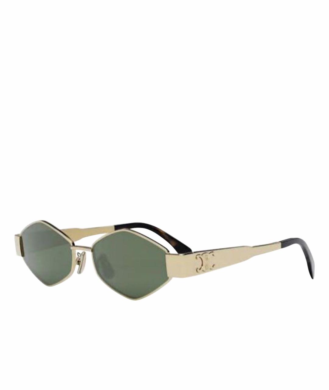 CELINE Золотые пластиковые солнцезащитные очки, фото 1