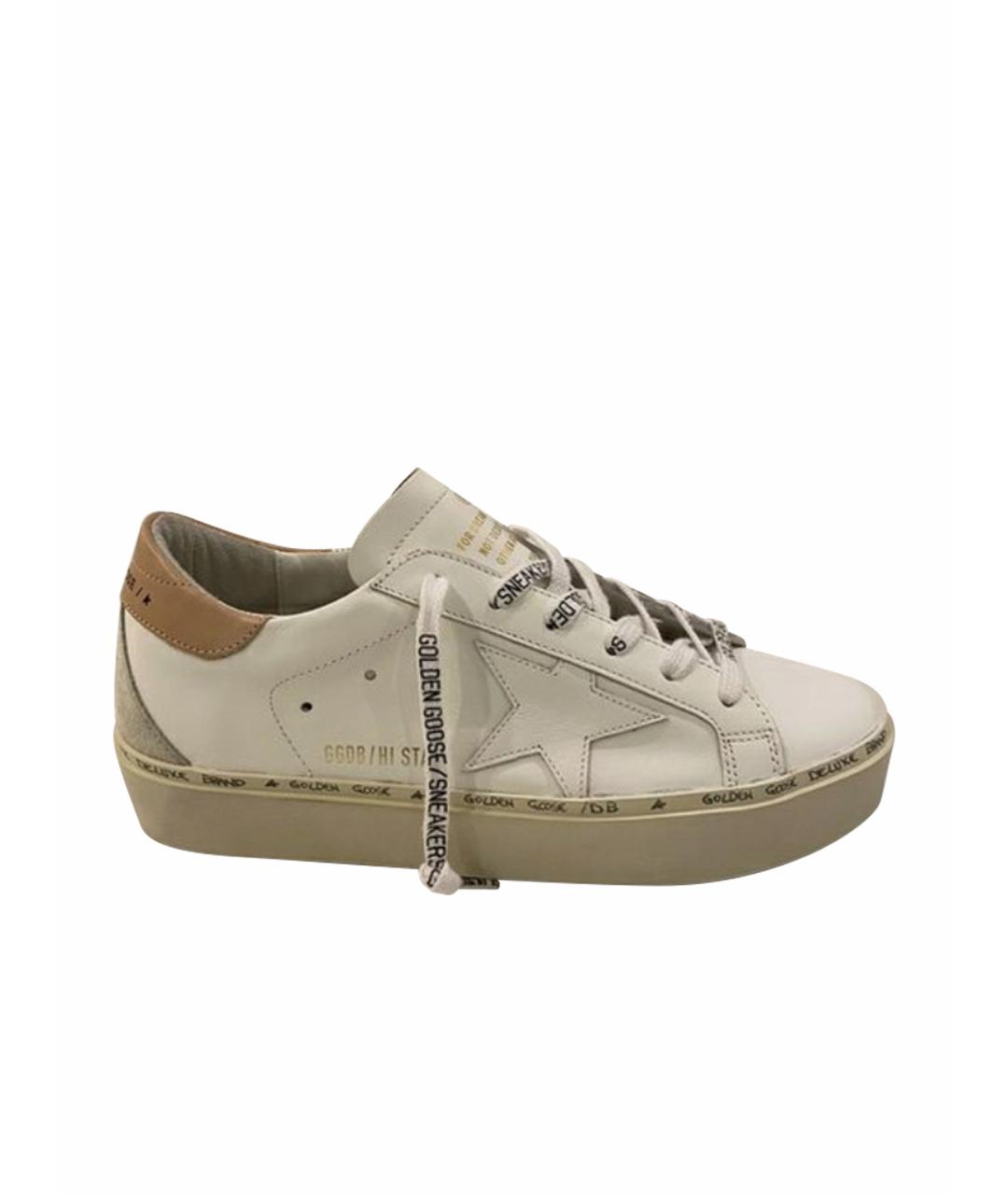 GOLDEN GOOSE DELUXE BRAND Белые кожаные кеды, фото 1