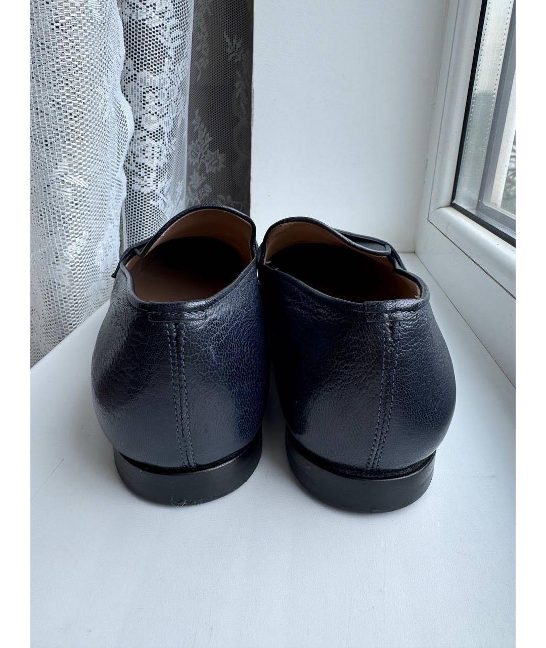BRIONI Черные кожаные низкие ботинки, фото 4