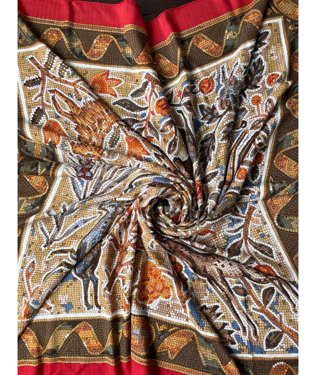 HERMES Мульти кашемировый платок, фото 8