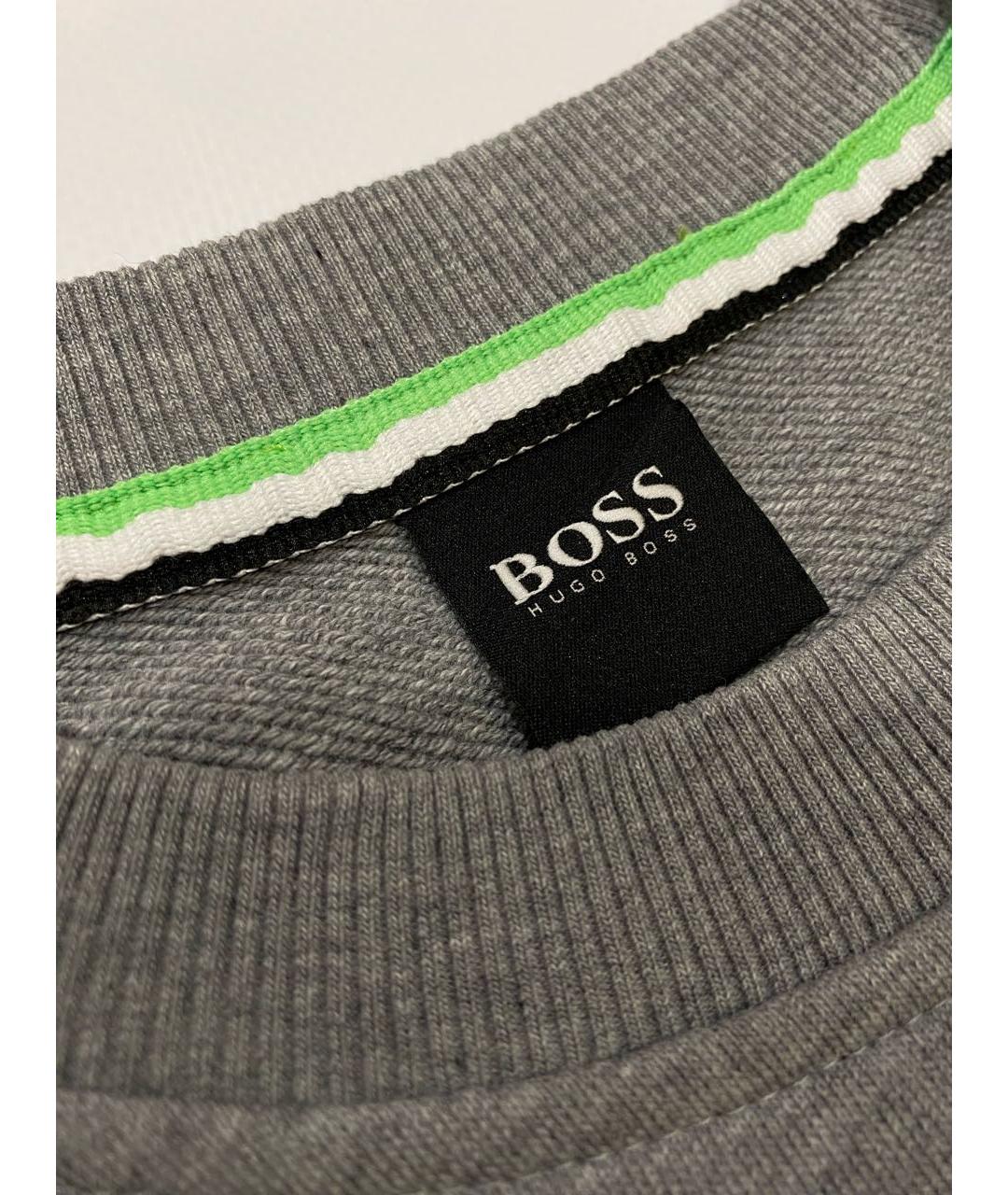 HUGO BOSS Серебрянный хлопковый джемпер / свитер, фото 3