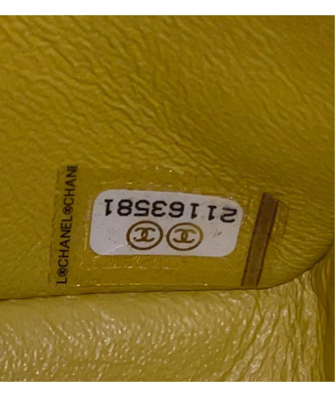CHANEL Желтая кожаная сумка через плечо, фото 8