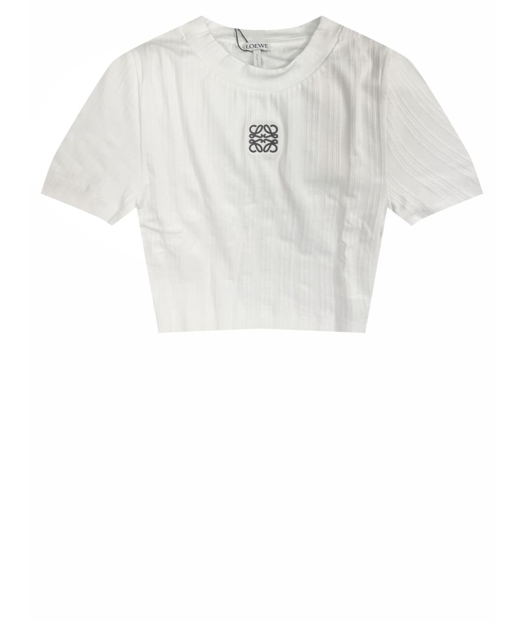 LOEWE Белая хлопковая футболка, фото 1