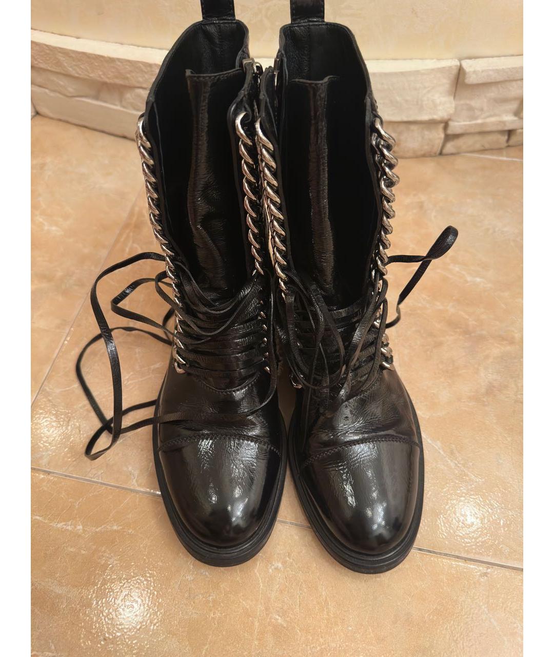 CASADEI Черные ботинки из лакированной кожи, фото 2