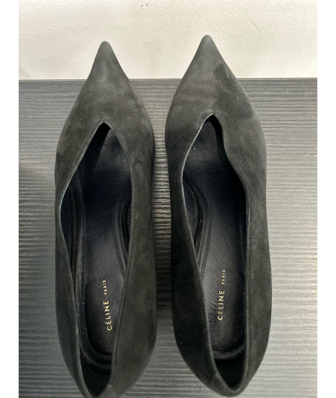 CELINE Черные замшевые туфли, фото 3