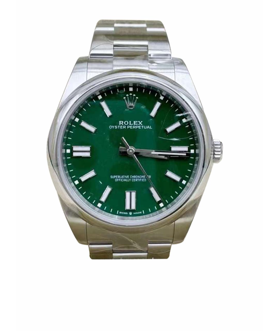 ROLEX Зеленые металлические часы, фото 1