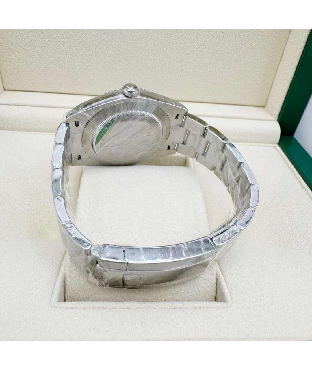 ROLEX Зеленые металлические часы, фото 6